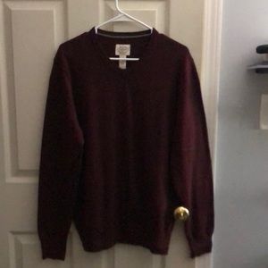 St John’s Bay maroon v-neck sweater medium